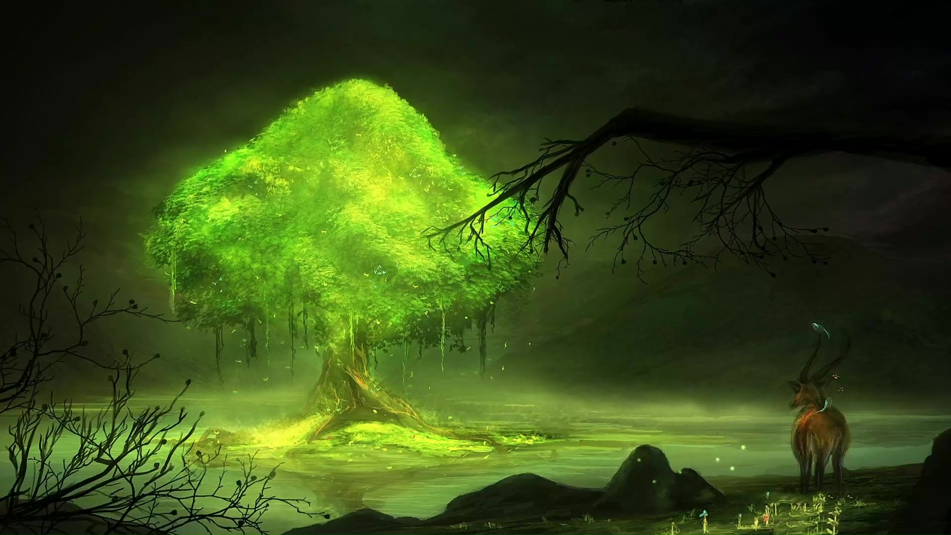 Glowing Tree Live Wallpaper - MoeWalls