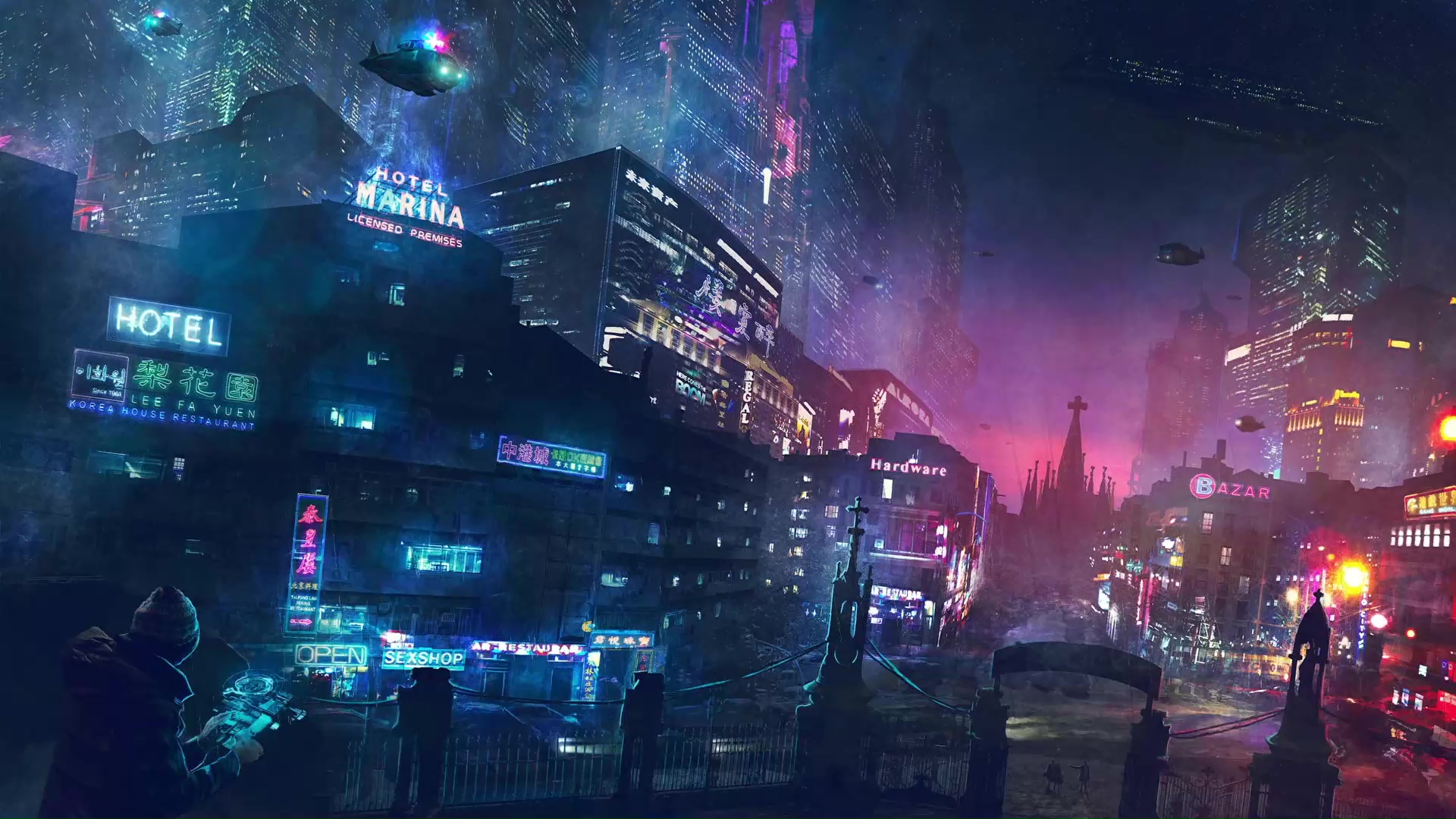 Night City Rain Cyberpunk 2077 Live Wallpaper - MoeWalls