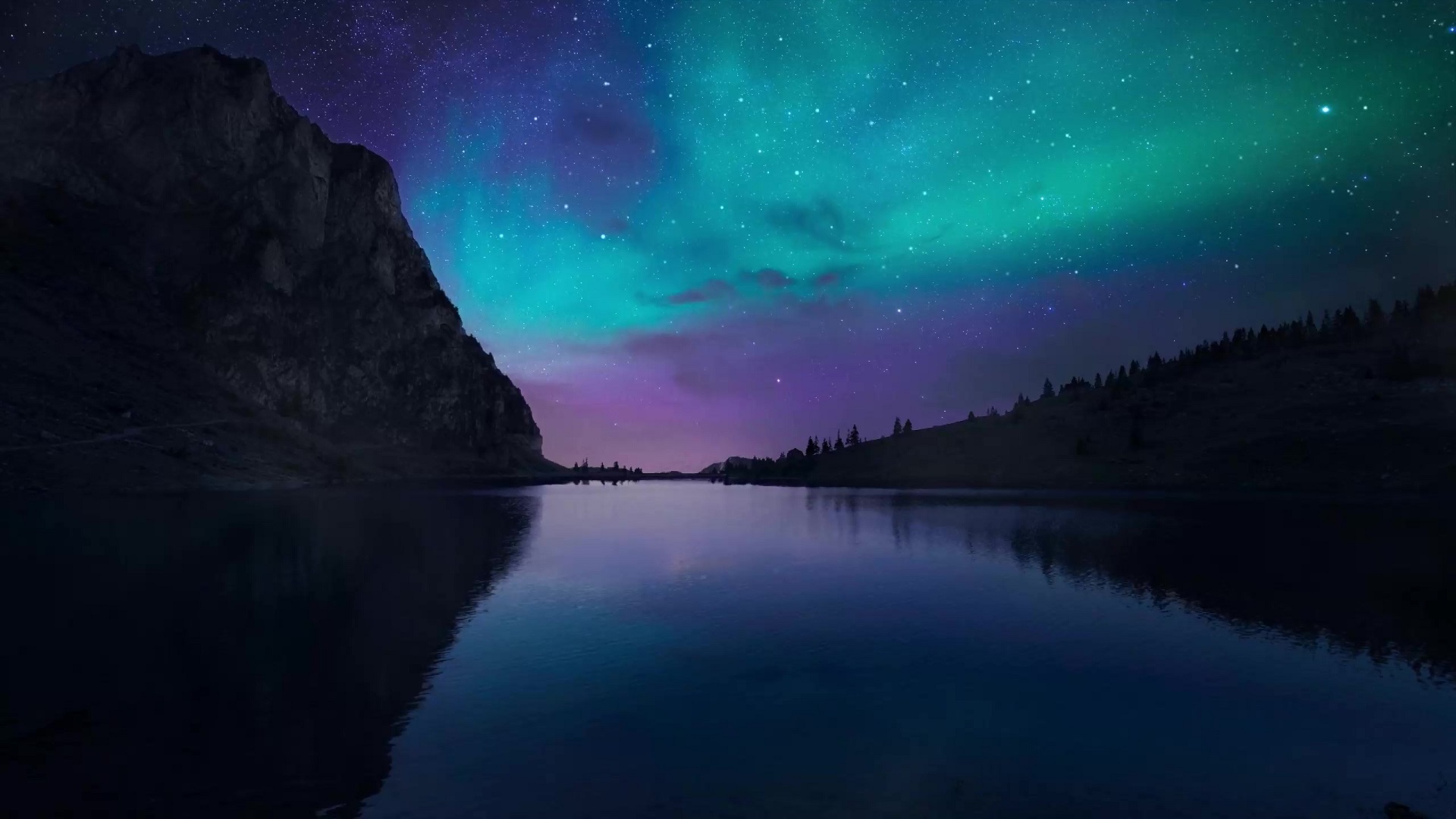 Aurora Lake Live Wallpaper - MoeWalls