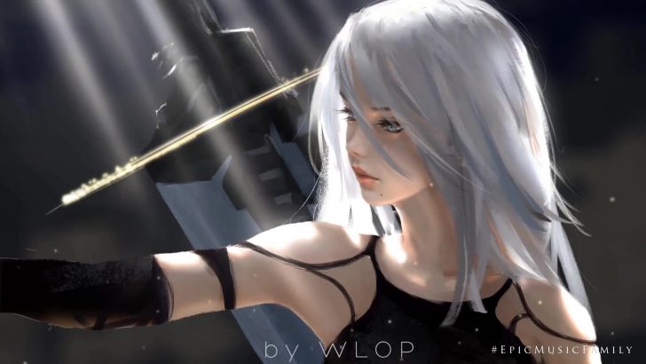 Wallpaper girl, fragments, sword, Nier Automata, YoRHa Type A No 2 for  mobile and desktop, section игры, resolution 1920x1508 - download