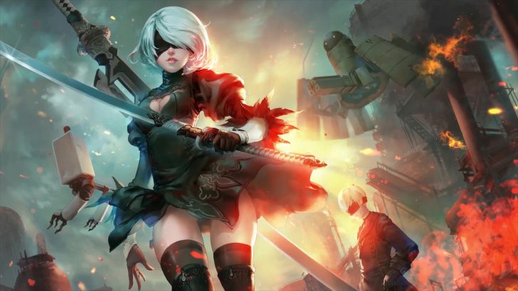 2B City Ruins Nier: Automata Live Wallpaper - MoeWalls