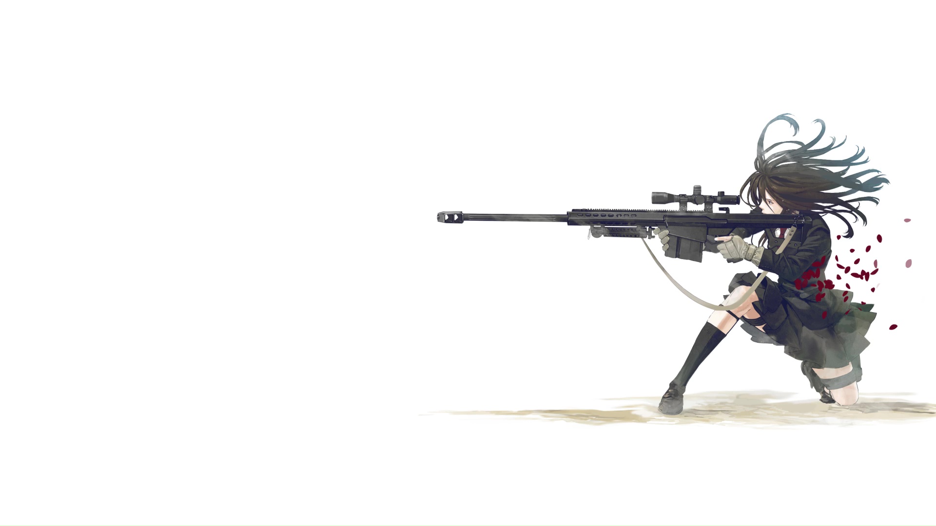 Anime Girl With A M82A1 Live Wallpaper - MoeWalls