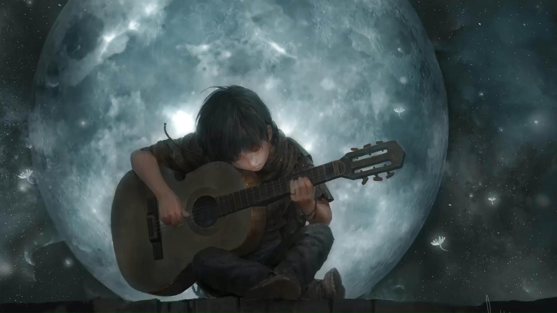 1090606 illustration closed eyes anime anime boys short hair guitar  musical instrument mouth pink mangaka  Rare Gallery HD Wallpapers