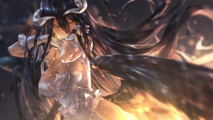 4K, Albedo (OverLord), horns, Overlord (anime), anime girls, wings,  feathers, HD Wallpaper | Rare Gallery