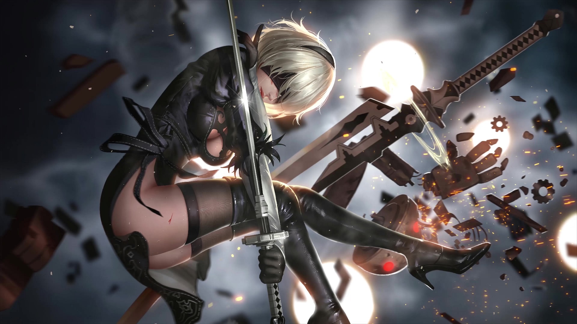 Download free 3d Nier Automata 2b Wallpaper - MrWallpaper.com