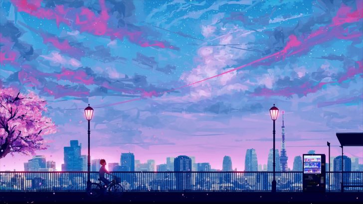 20+ Best Japanese anime pink purple cloud light effect mobile wallpaper, HD  Background Images | Pngtree