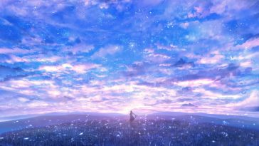 Anime Boy Looking At Comet In The Sky Live Wallpaper - MoeWalls