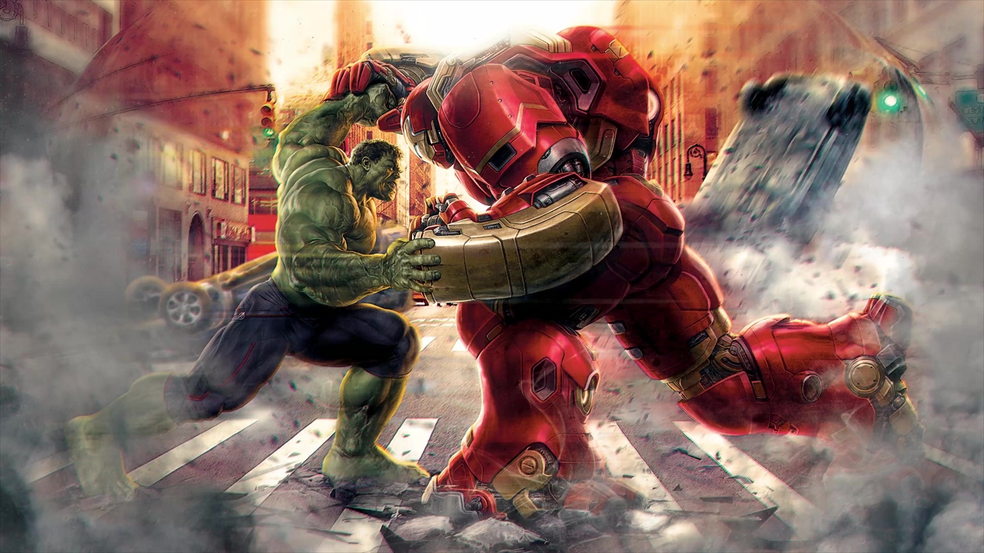 Hulk Vs Iron Man Hulkbuster Avengers: Age Of Ultron Live Wallpaper -  MoeWalls