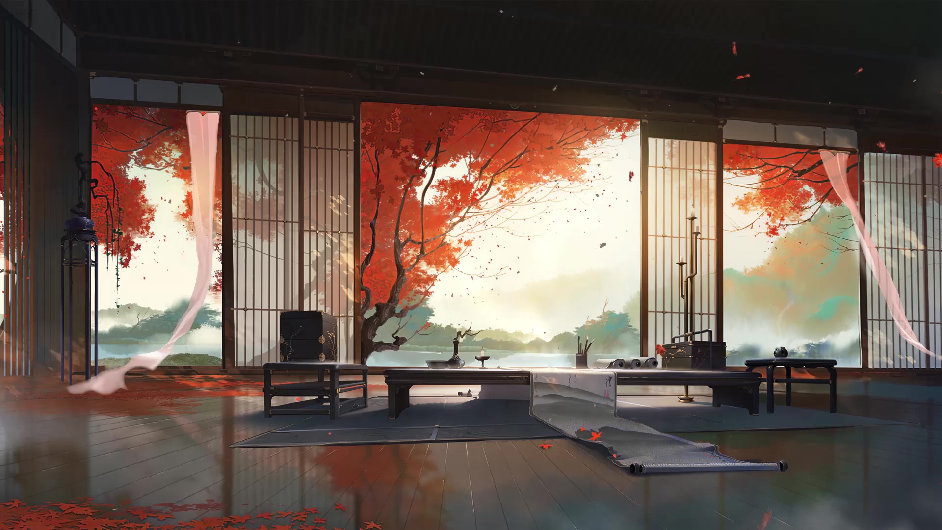 Japanese House On A Sunny Day Live Wallpaper.