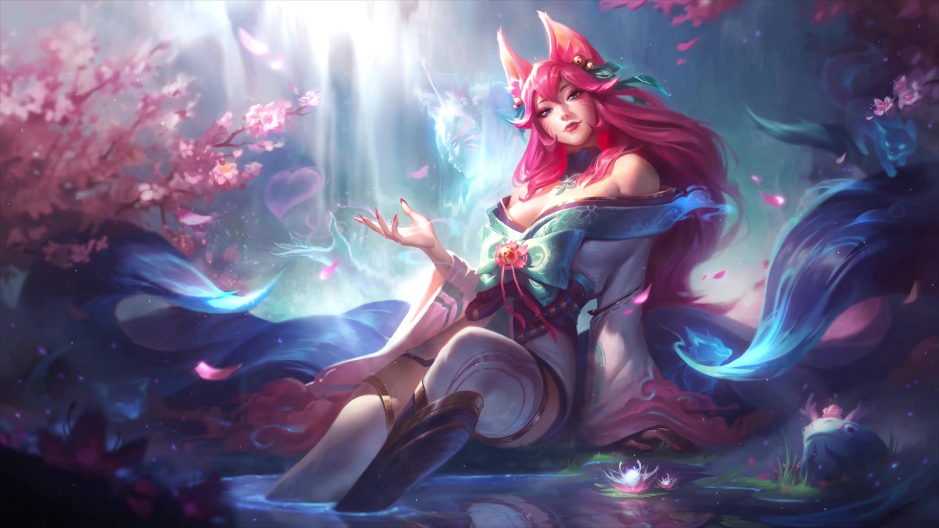 Lol Ahri Spirit Blossom Girl Live Wallpaper | 1920x1080   Rare Gallery