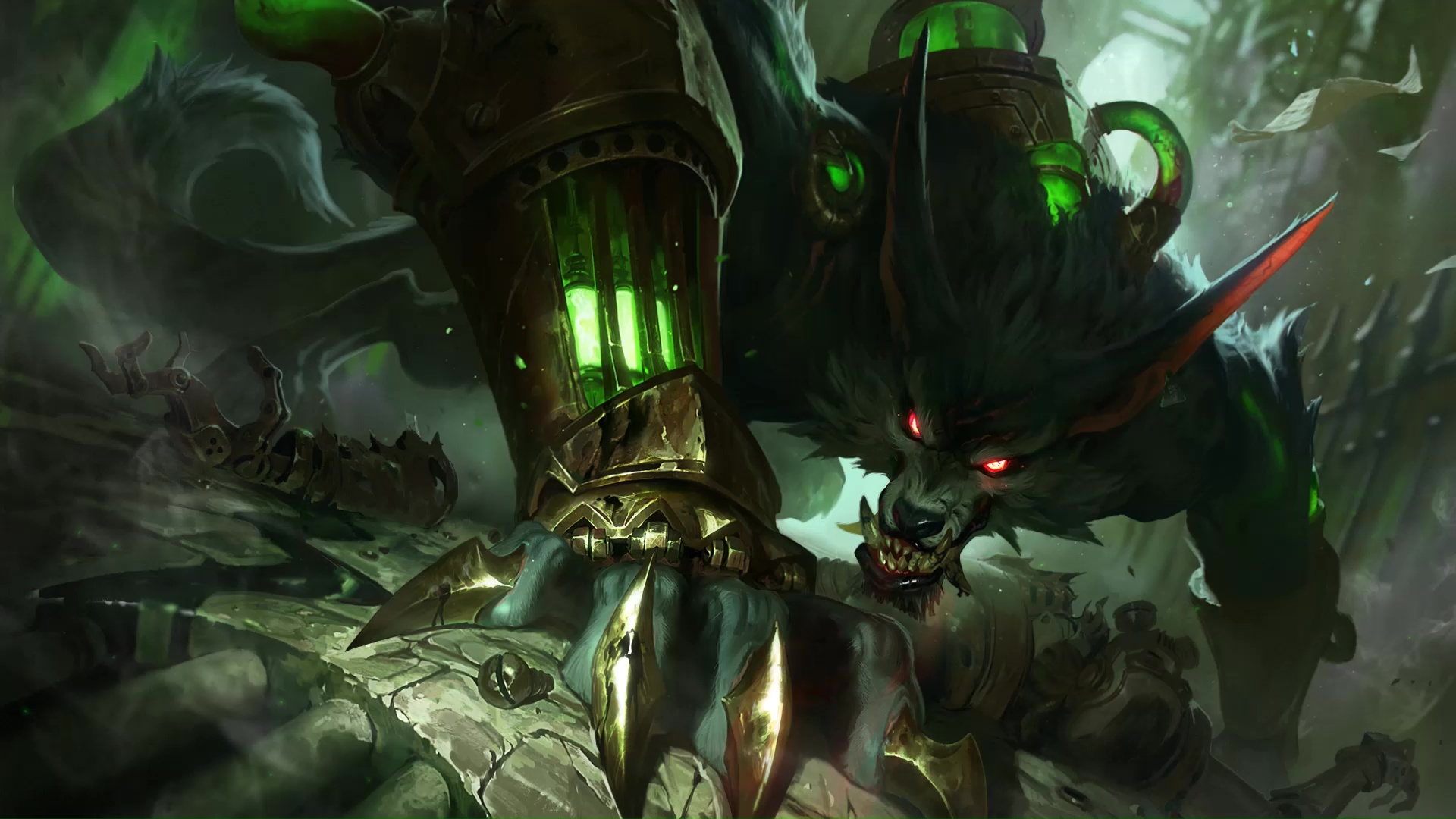 The Uncaged Wrath Of Zaun Warwick League Of Legends Live Wallpaper