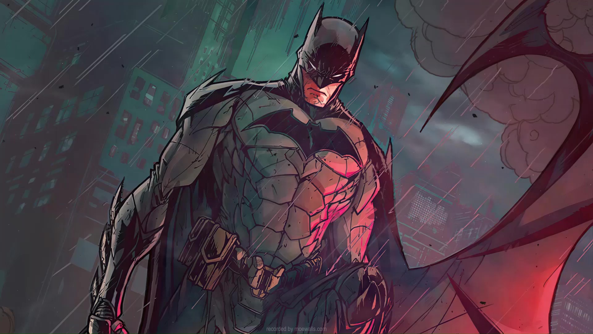 Batman Gotham City Night Rain Live Wallpaper  WallpaperWaifu