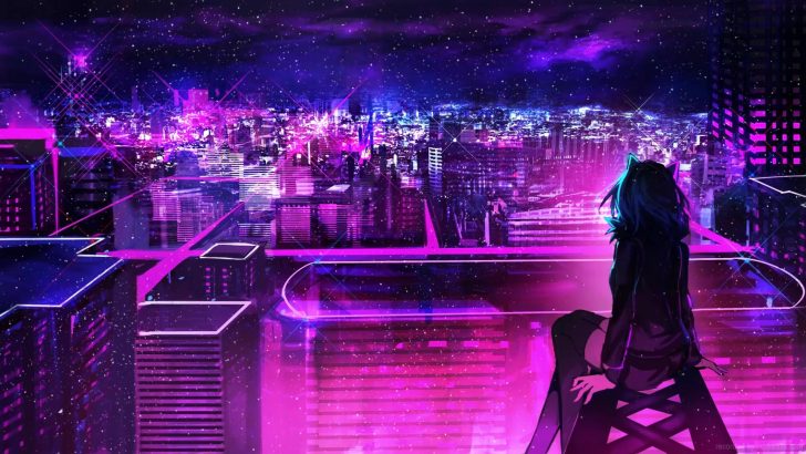 Furry Girl And Cyberpunk Car Live Wallpaper - MoeWalls