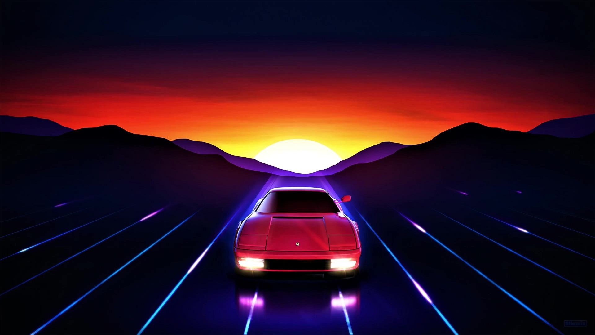 Porsche 911 Retro Wave