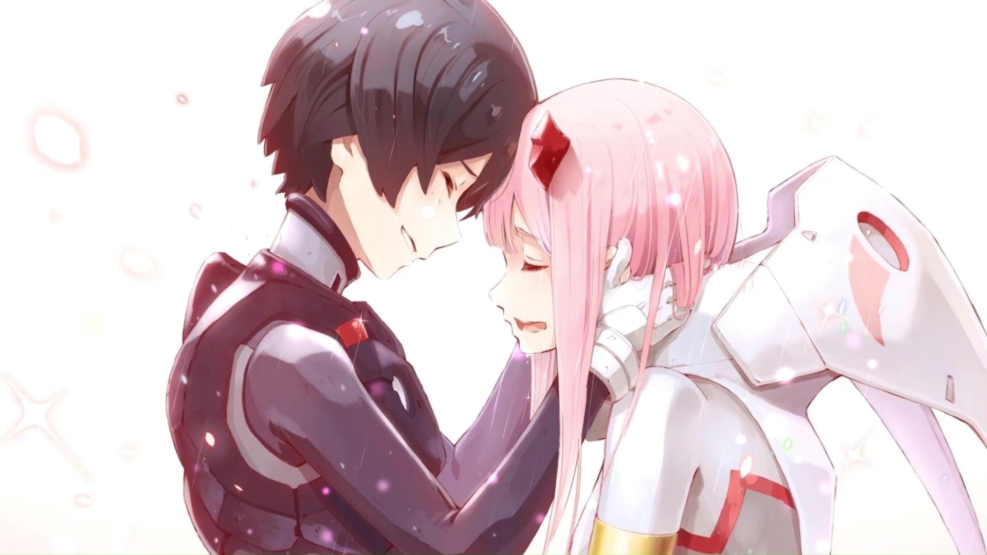 Zero Two And Hiro Lying Together Darling In The Franxx Live Wallpaper -  MoeWalls