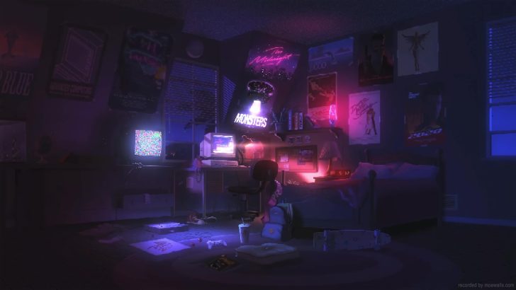 90's Sunset Retro Room Pixel Live Wallpaper - MoeWalls