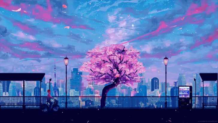 Anime Cherry Blossom Background Images, HD Pictures and Wallpaper For Free  Download | Pngtree