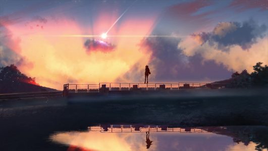 Comet Tiamat Falling Kimi No Na Wa Live Wallpaper - MoeWalls