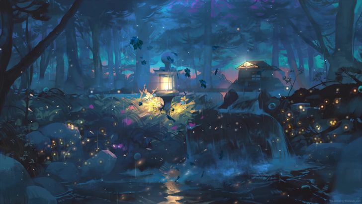 Forest Firefly Fantasy Live Wallpaper - MoeWalls