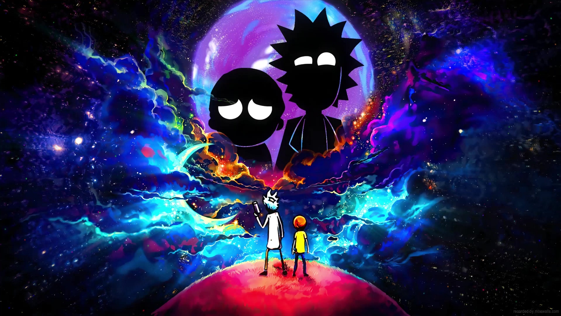 Rick And Morty Parallel Universe Live Wallpaper - MoeWalls