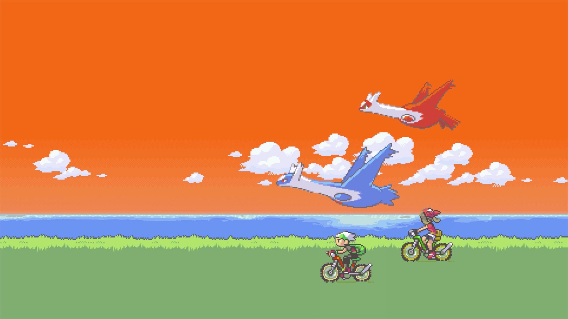Bike Ride Pokemon Emerald Pixel Live Wallpaper - MoeWalls