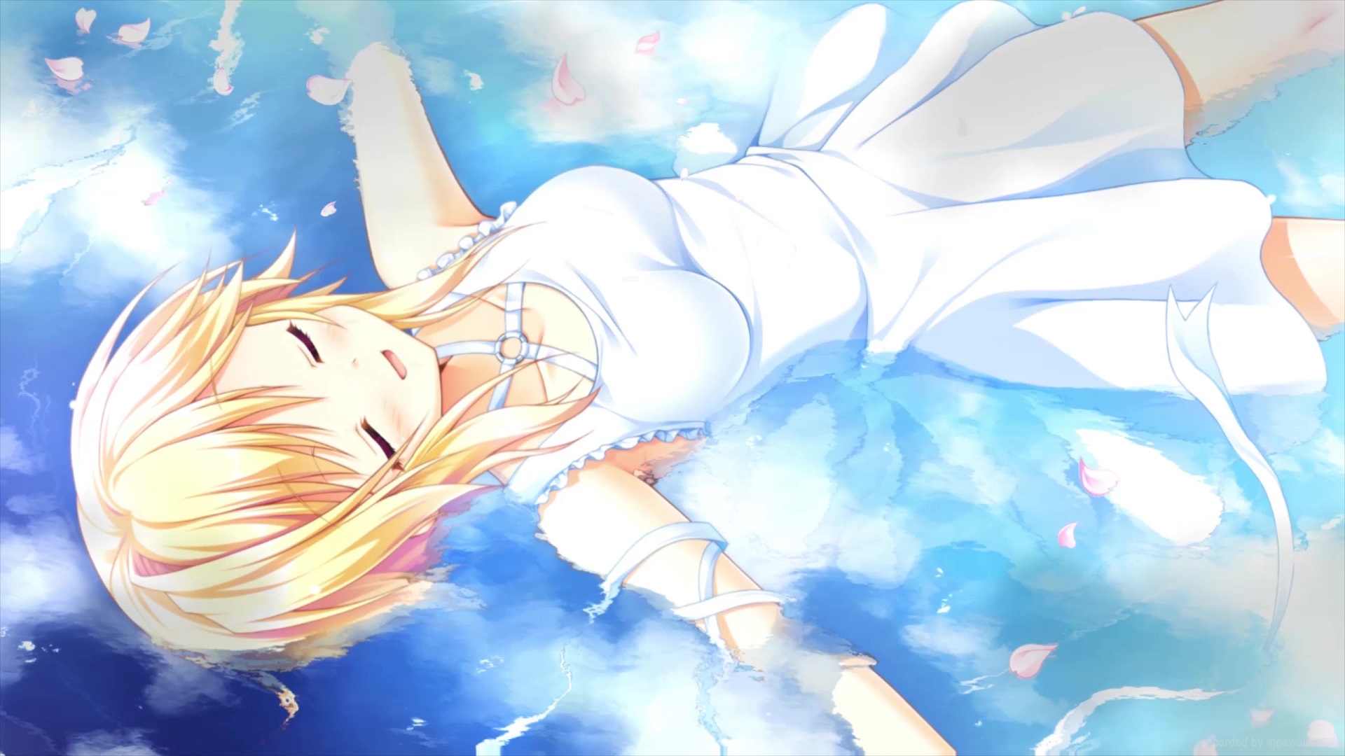 Souma Ria Lying On The Water Kinkoi: Golden Loveriche Live Wallpaper