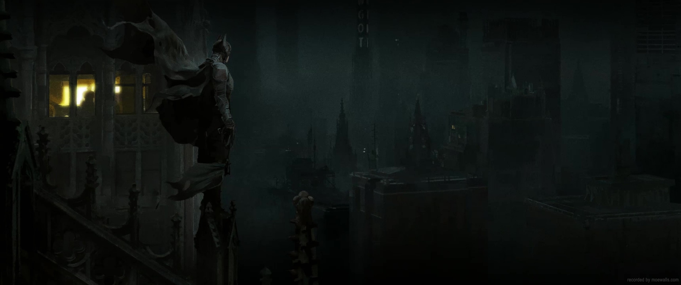 Batman Overlooking Gotham City Arkham Knight Live Wallpaper - MoeWalls