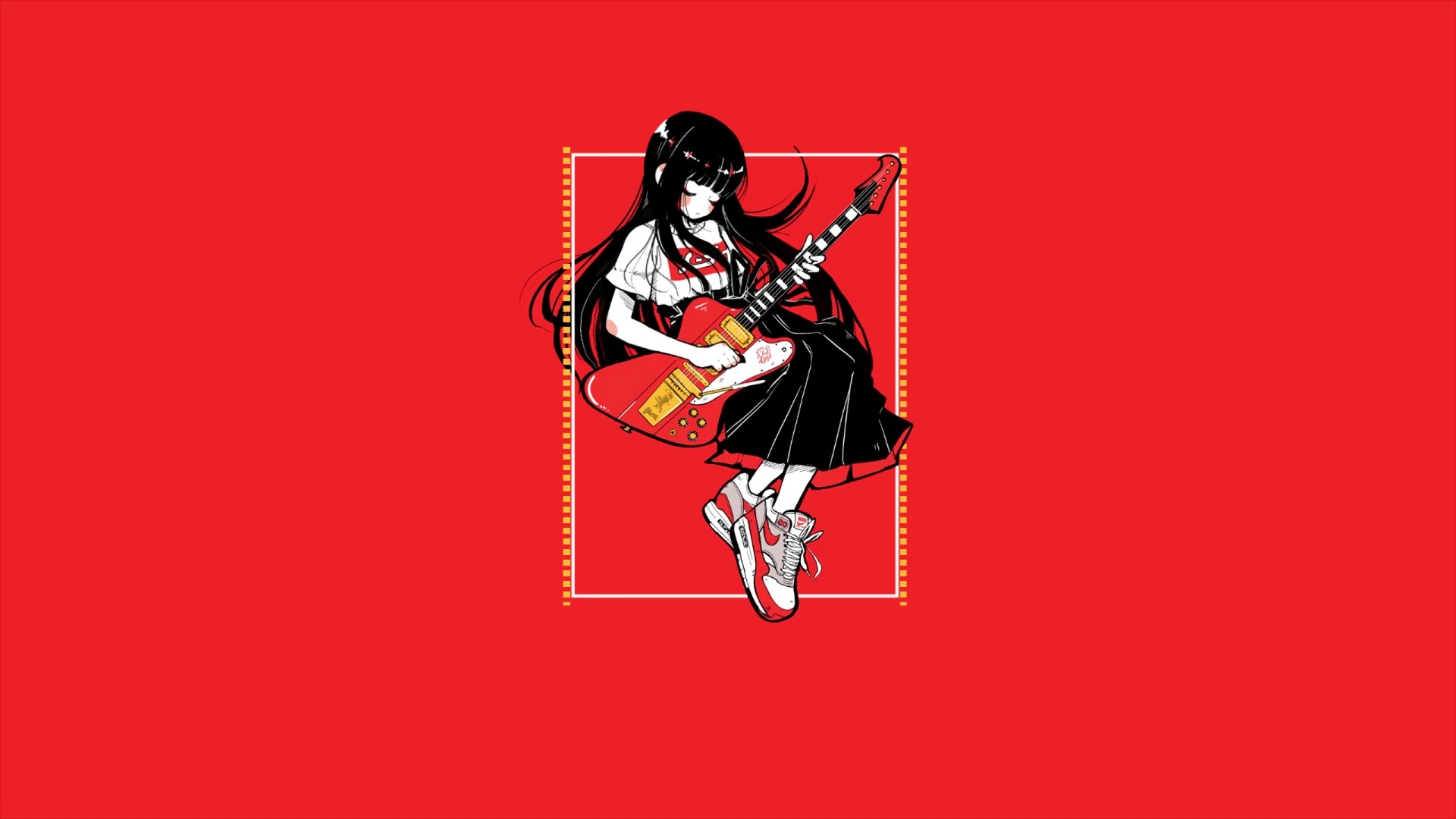 Electric Guitar Loli Anime Girl Live Wallpaper - MoeWalls
