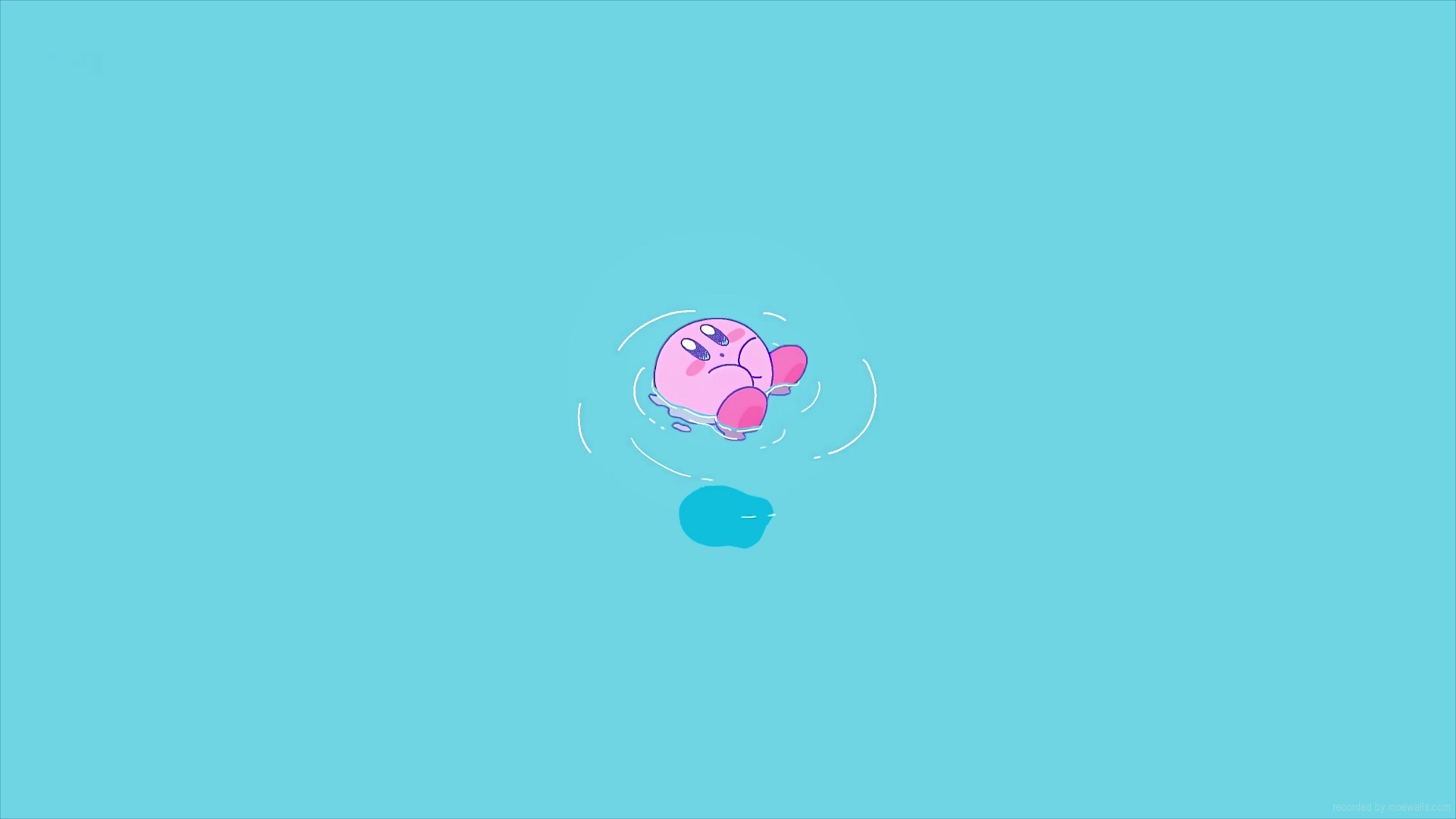 A GLITCH IN THE GAME I LOOP LIKE A BUG  today nintendo posted a new  wallpaper for kirbys