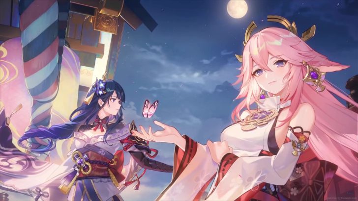 Sara X Raiden Shogun X Yae Miko Genshin Impact Live Wallpaper - MoeWalls