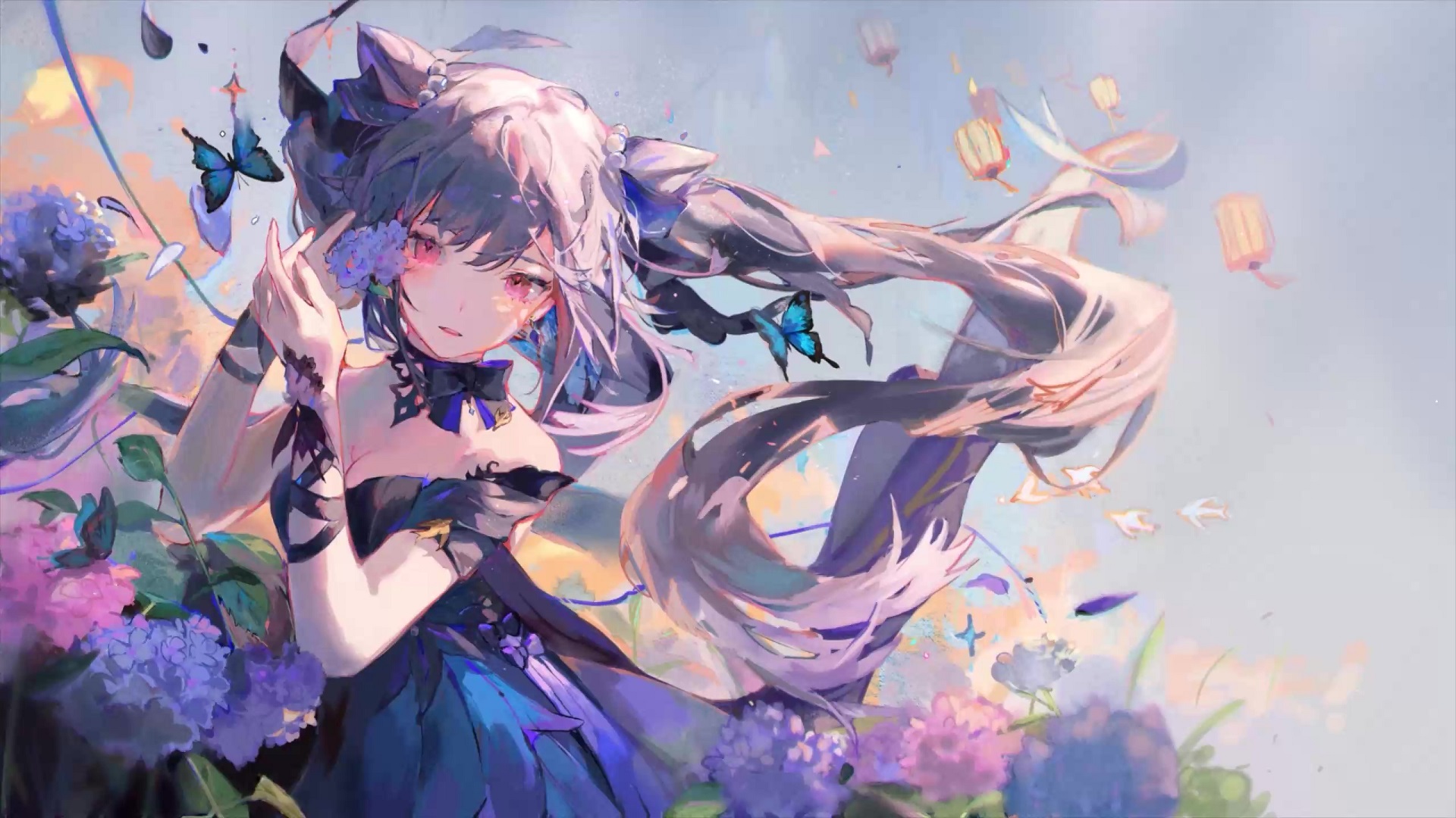 Keqing And Flowers Genshin Impact Live Wallpaper - MoeWalls