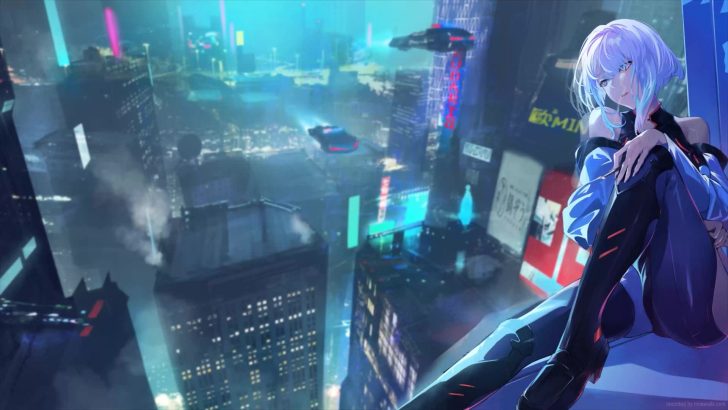 HD wallpaper anime anime girls pictureinpicture cyberpunk  Wallpaper  Flare