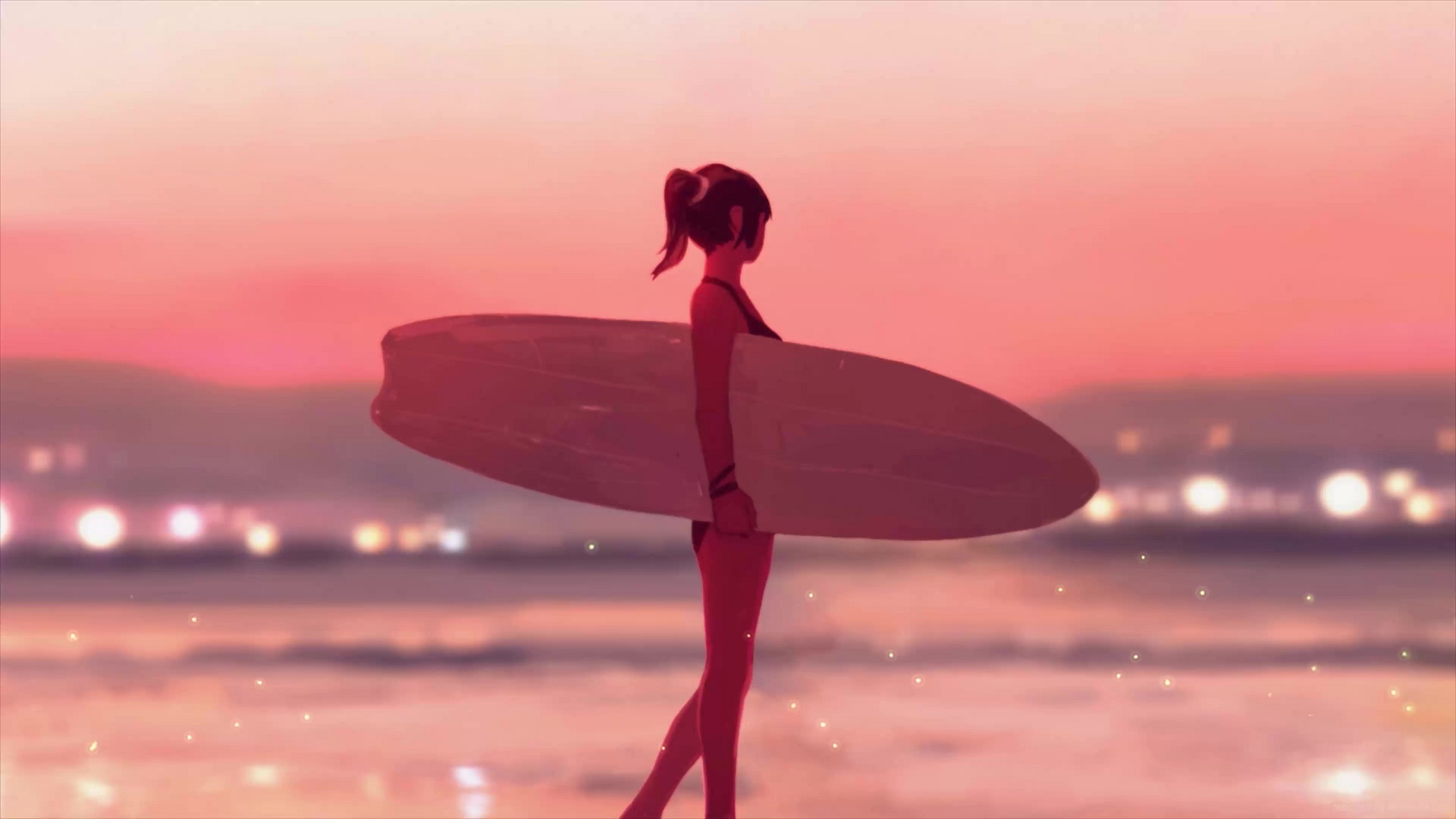 Surfing Girl Live Wallpaper - MoeWalls