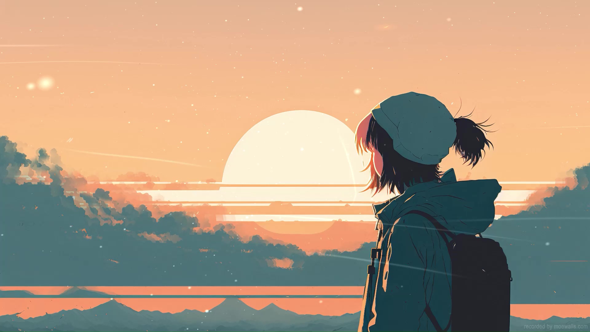 Anime Girl Looking for Sunset Wallpaper, HD Anime 4K Wallpapers