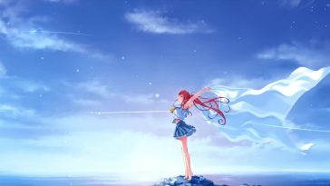 Anime Scenery  Blue Anime  Aesthetic Wallpaper Download  MobCup
