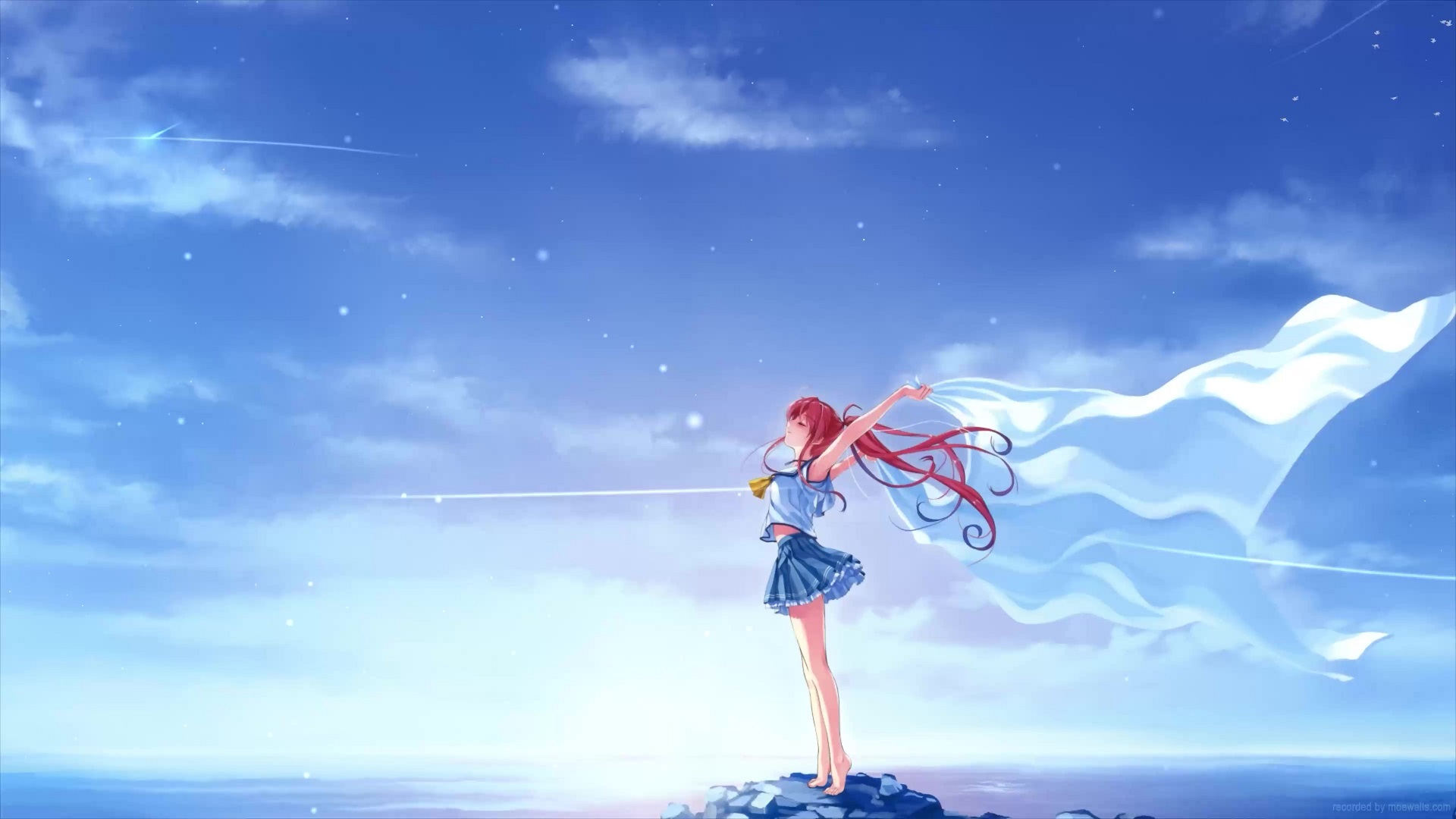 HD wallpaper: windy, school uniform, original characters, anime girls |  Wallpaper Flare
