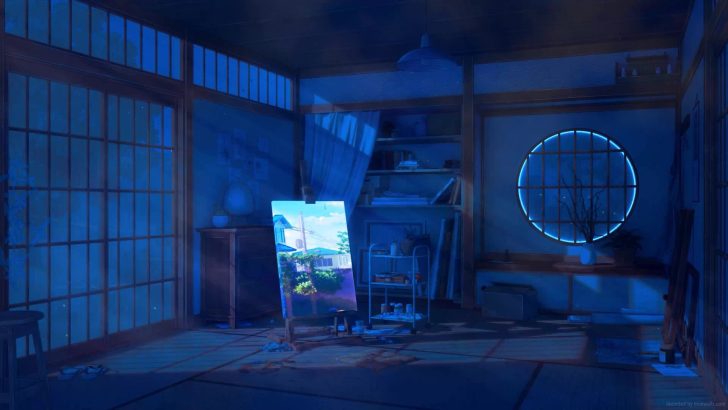 HD wallpaper: anime illustration, look, girl, night, stream, paint,  surprise | Wallpaper Flare