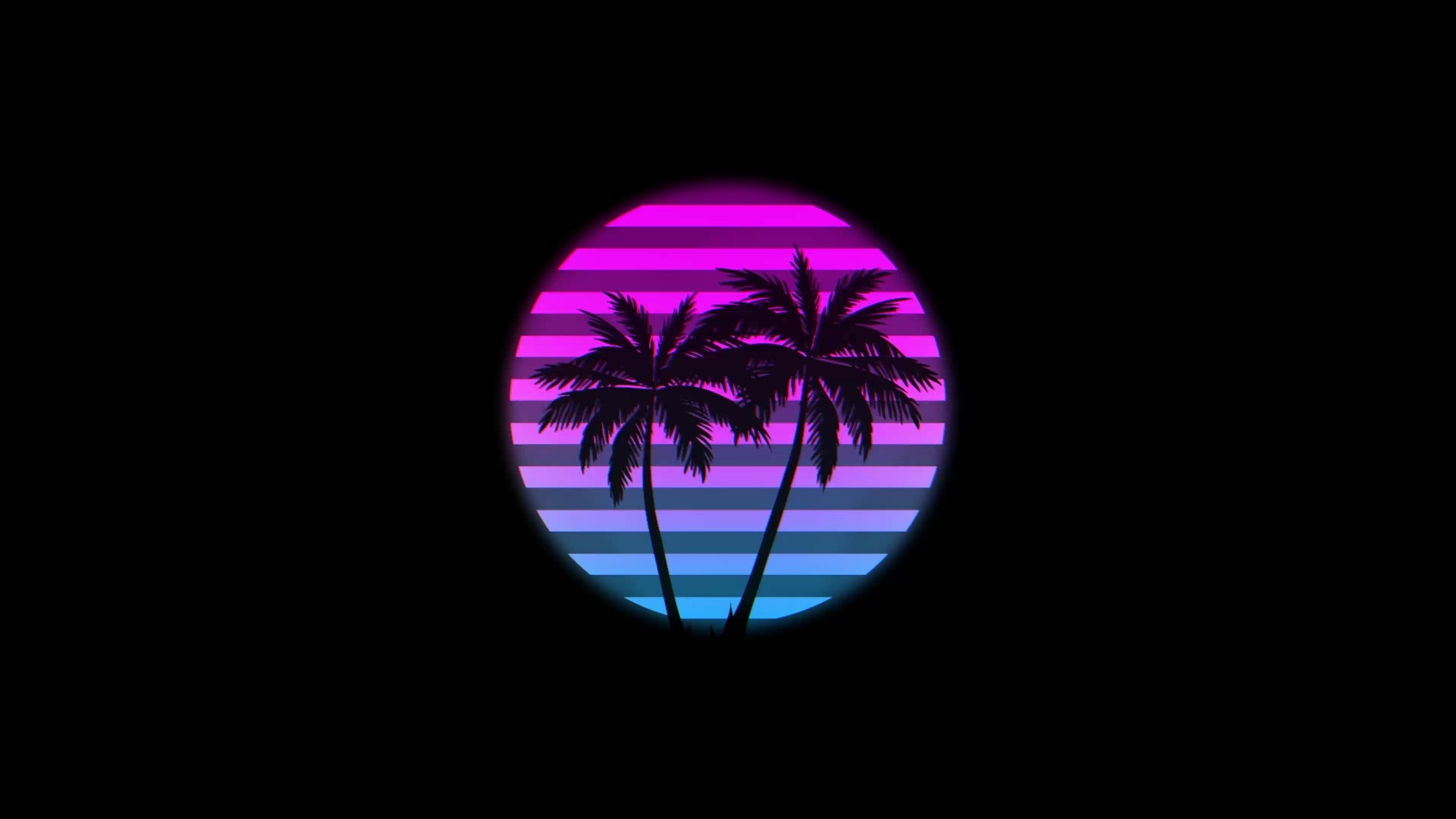 Synthwave Palm Trees Live Wallpaper - MoeWalls