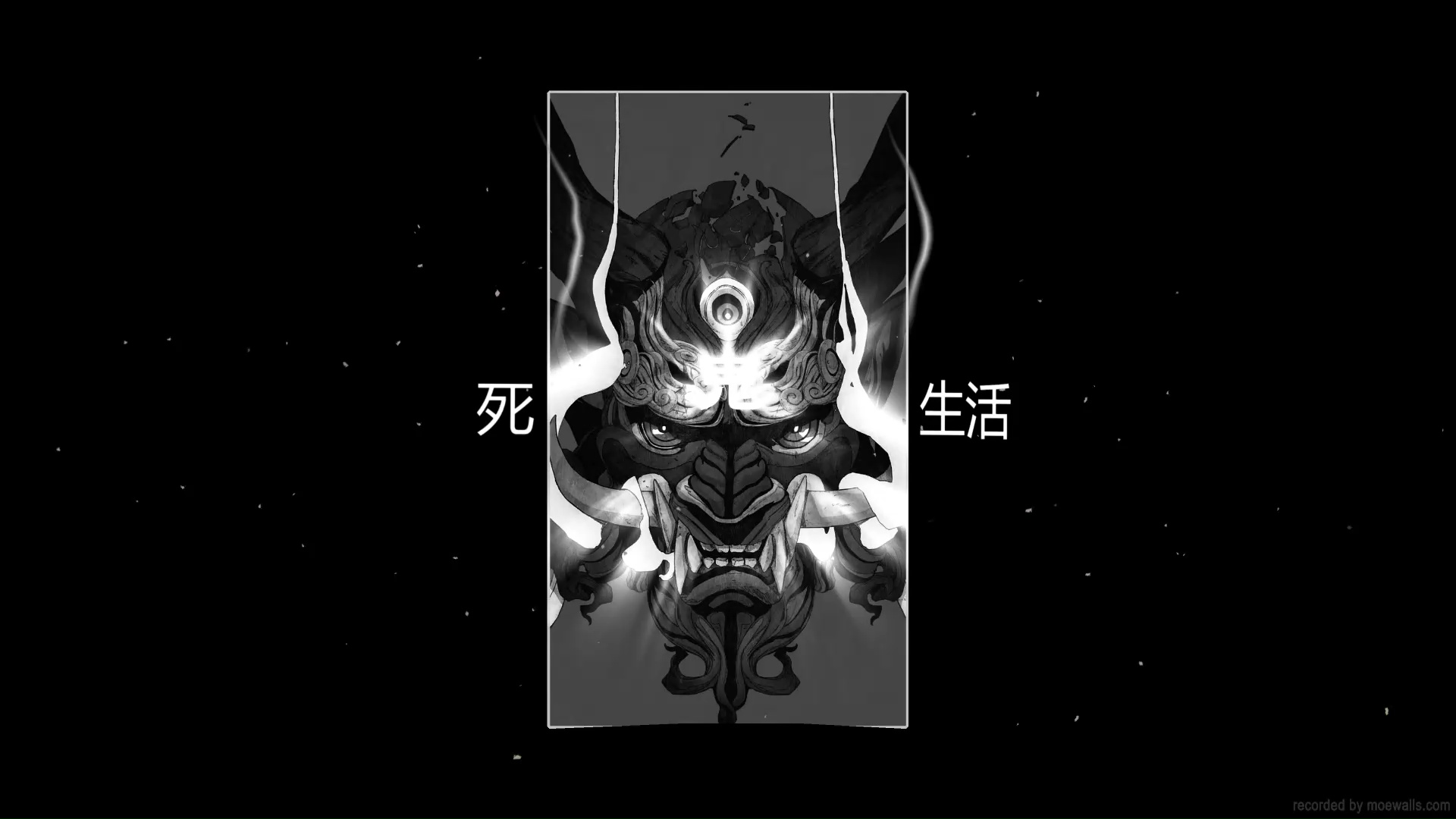Oni Mask Samurai Girl Cyberpunk Art 4K wallpaper download