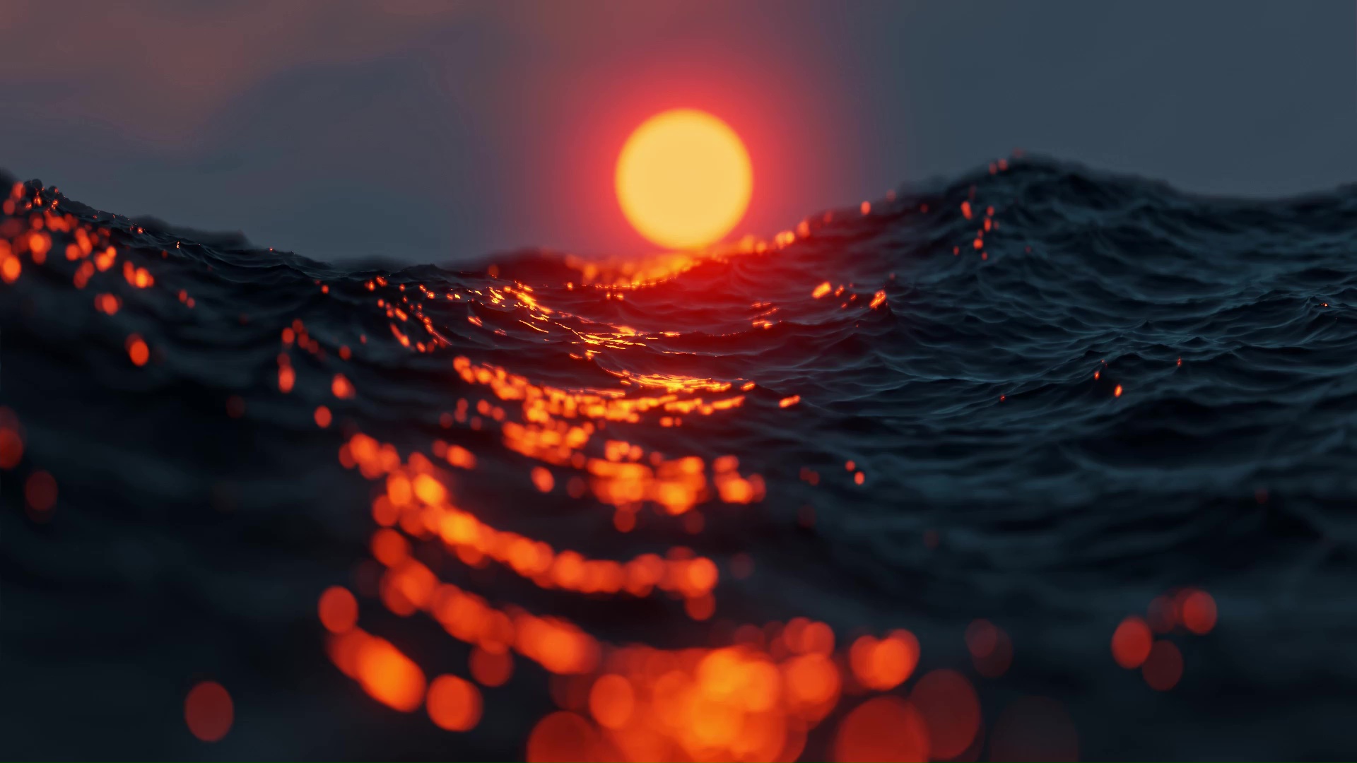 Sunset through the ocean Wallpaper Download  MobCup