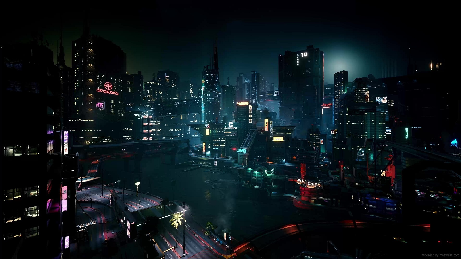 Cyberpunk 2077 Night City 4K animated wallpaper 
