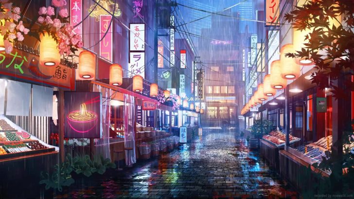 night Japan city street neon building exterior architecture HD  wallpaper  Japan Japan street Neon