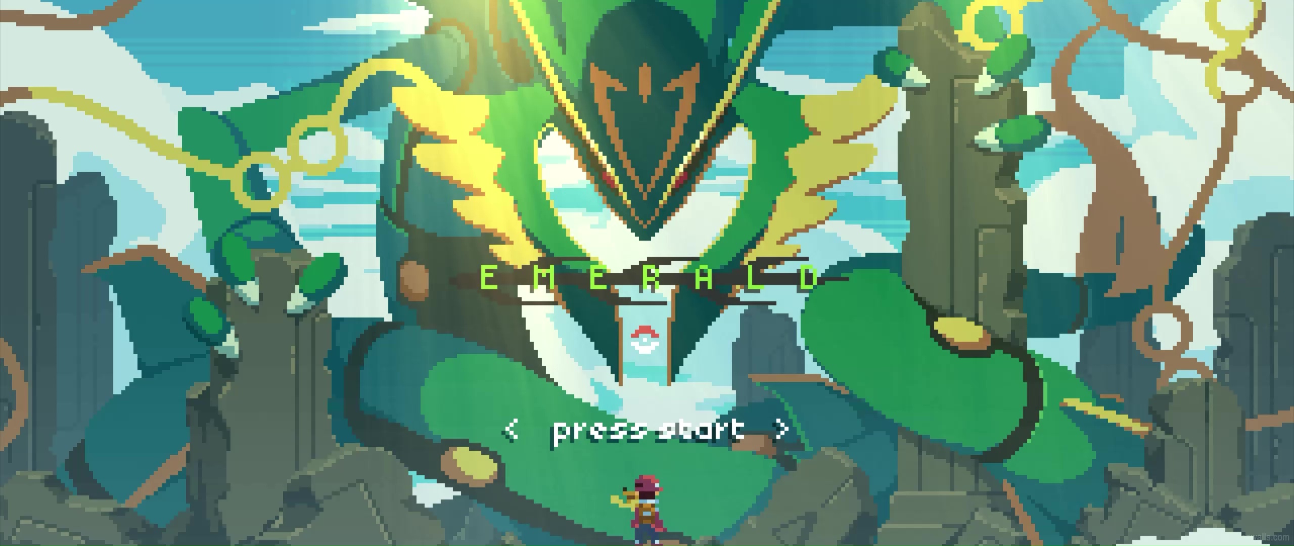Pokemon Emerald classic cool game gameboy green nitendo rayquaza  theme HD phone wallpaper  Peakpx