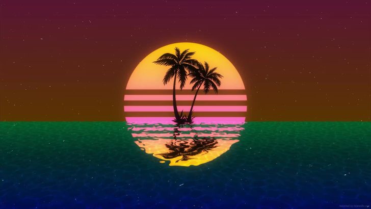 Pink Wave Sunset Live Wallpaper - MoeWalls