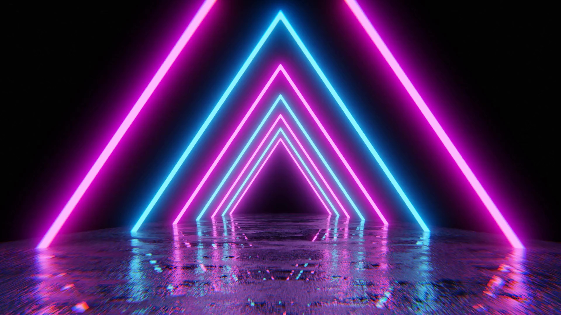 Neon Triangle Gates Live Wallpaper - MoeWalls