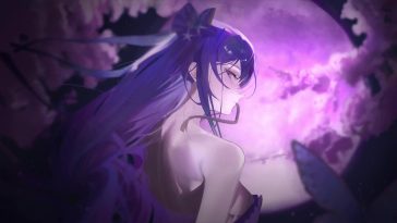 Purple world of anime Yandere Desktop wallpapers 1366x768