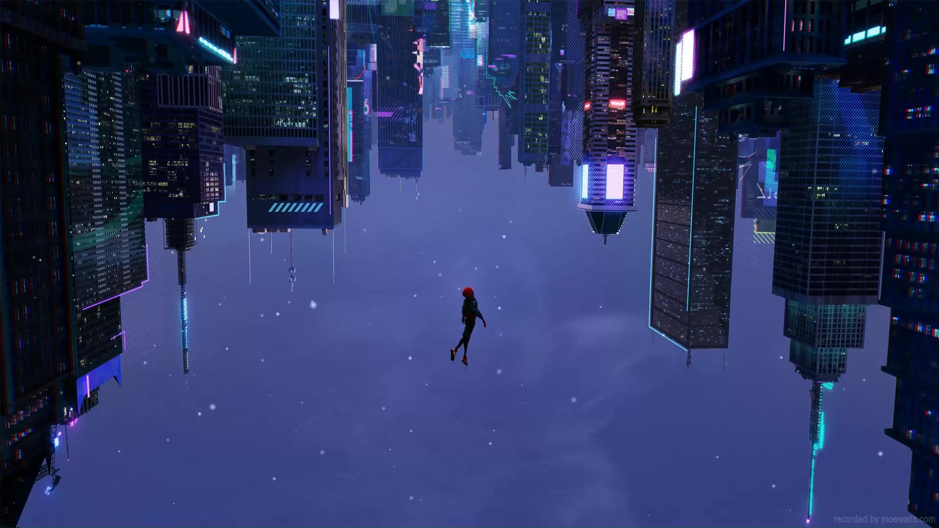 Miles Morales In The Sky Spider-man: Into The Spider-verse Live Wallpaper -  MoeWalls