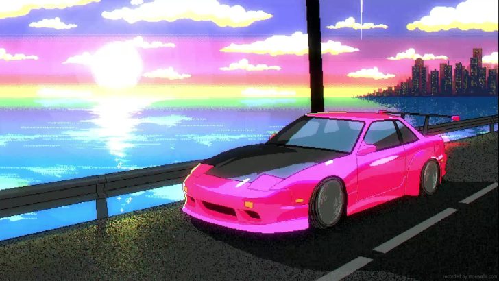 Retrowave Sunset City Live Wallpaper - MoeWalls