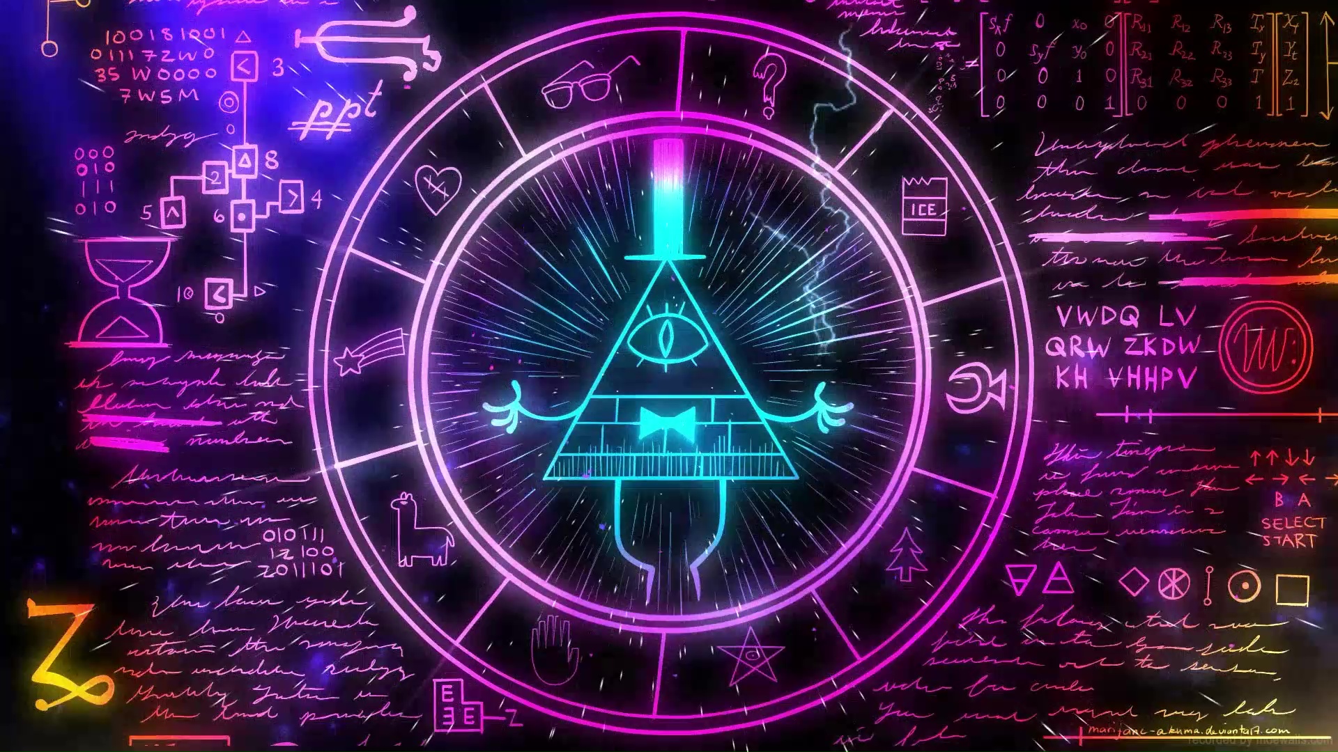 Bill Cipher Gravity Falls One of my favourite lockscreen wallpapers  ever  riphonewallpapers
