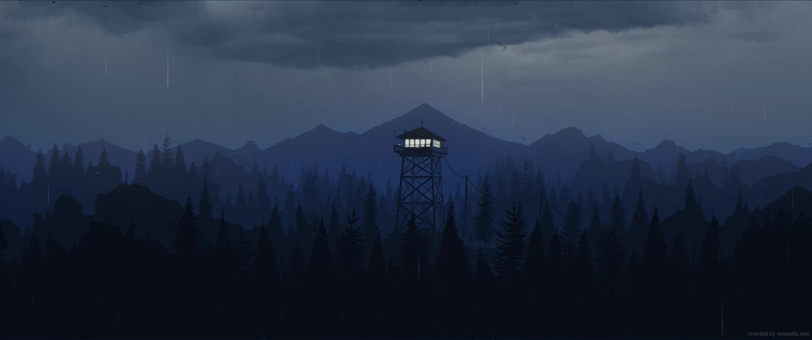 The Firewatch Tower - Night, an art print by Drawing WithMouse - INPRNT